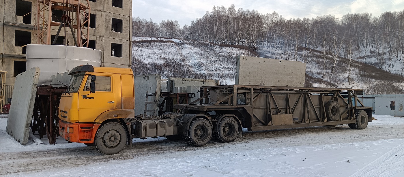 Аренда и услуги панелевозов для перевозки ЖБИ изделий в Камчатском крае